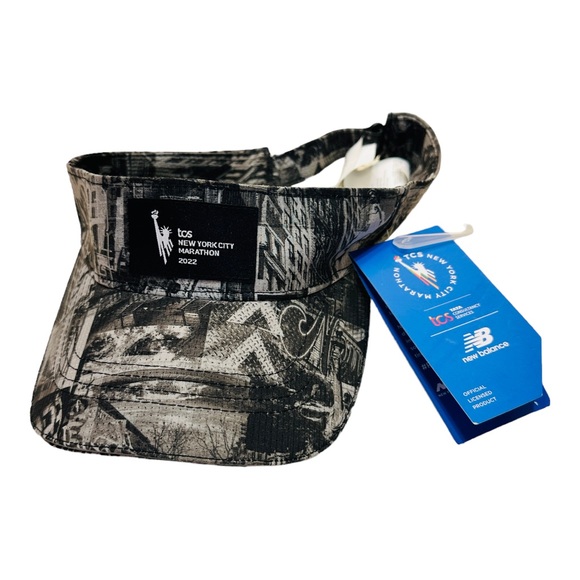 New Balance NYC Marathon Performance Running Sun Visor - Black with Magnet - Picture 4 of 5